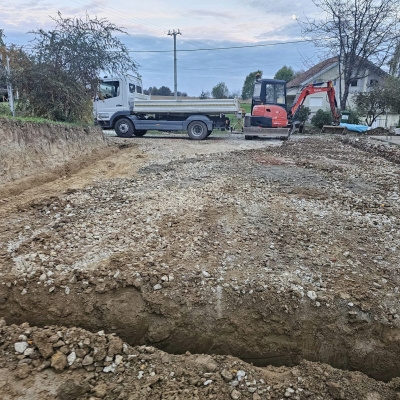 Zemljani radovi, iskop temelja i planiranje posteljice cijena, Hrvatska