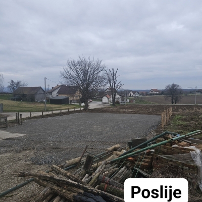Izrada parkirališta i pristupnih staza, ravnanje padine i izrada platoa za igralište unutar brijega, uređenje okoliša cijena, Hrvatska