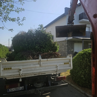 Uklanjanje stare žive ograde, iskop panjeva, dovoz zemlje i planiranje terena, izrada vrtne staze cijena, Hrvatska