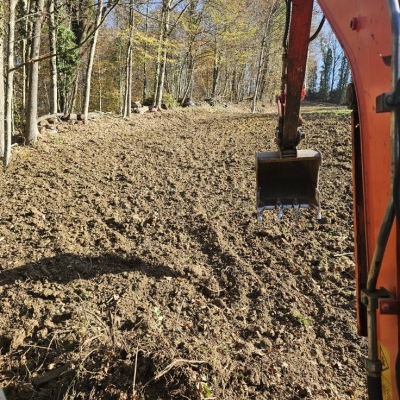 Čišćenje šumskog terena, planiranje i dovoz zemlje, izrada travnjaka, izrada kolnog prilaza cijena, Hrvatska